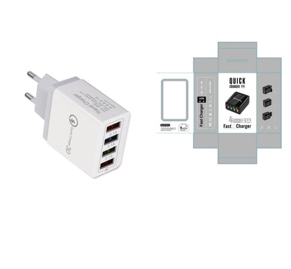 Caricatore USB Rapido 4 Porte Quick Charge 3.0