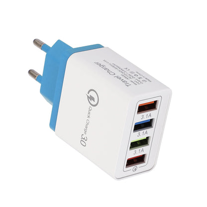 Caricatore USB Rapido 4 Porte Quick Charge 3.0