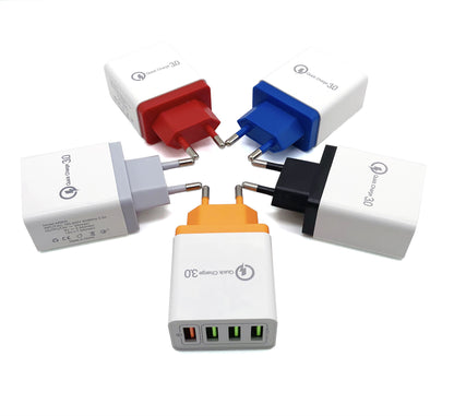 Caricatore USB Rapido 4 Porte Quick Charge 3.0