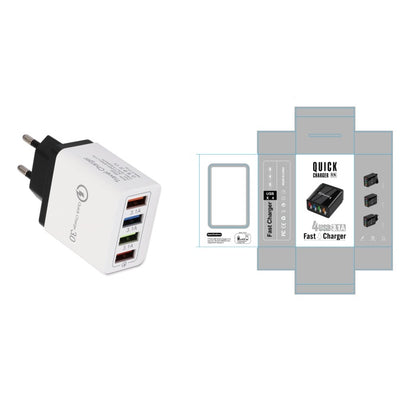 Caricatore USB Rapido 4 Porte Quick Charge 3.0