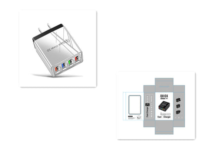Caricatore USB Rapido 4 Porte Quick Charge 3.0